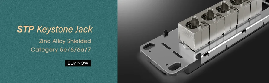 AMPCOM 10-Pack CAT6 RJ45 Tool-Less Keystone Jack, No Punch Down Tool Required UTP Module Connector White