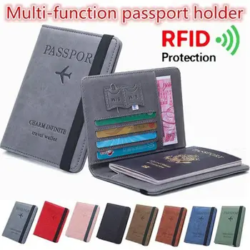 Unisex PU Leather Wallet Case RFID Vintage Business Passport Covers Multi-Function ID Bank Card Holder Money Purse Accessories
Unisex PU Leather Wallet Case RFID Vintage Business Passport Covers Multi-Function ID Bank Card Holder Money Purse Accessories