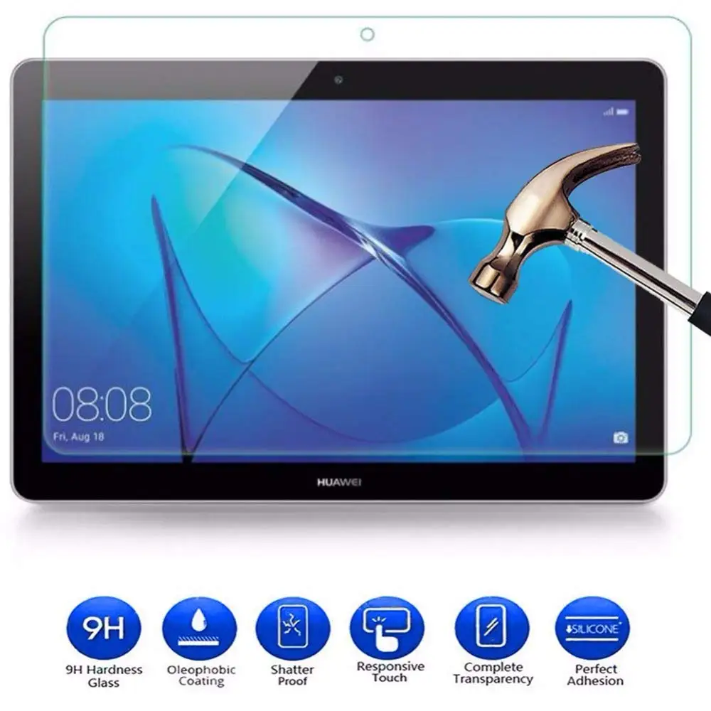 Закаленное стекло для Huawei MediaPad T5 T3 10 Защита экрана M5 lite Pro M6 8 M3 Lite 1 '' защитная