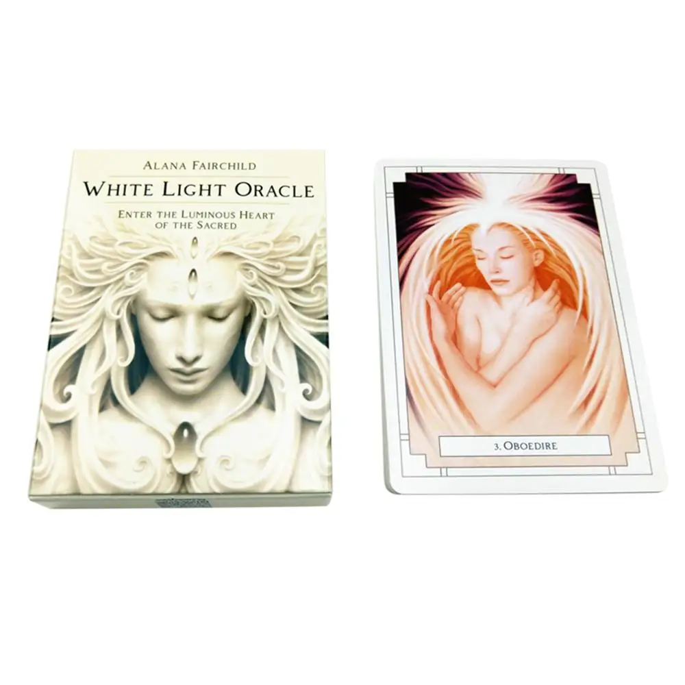 White Light Oracle Cards 44 Cards Deck Tarots Full English Mysterious Divination Playing Card Family Party Board Game
White Light Oracle Cards 44 Cards Deck Tarots Full English Mysterious Divination Playing Card Family Party Board Game