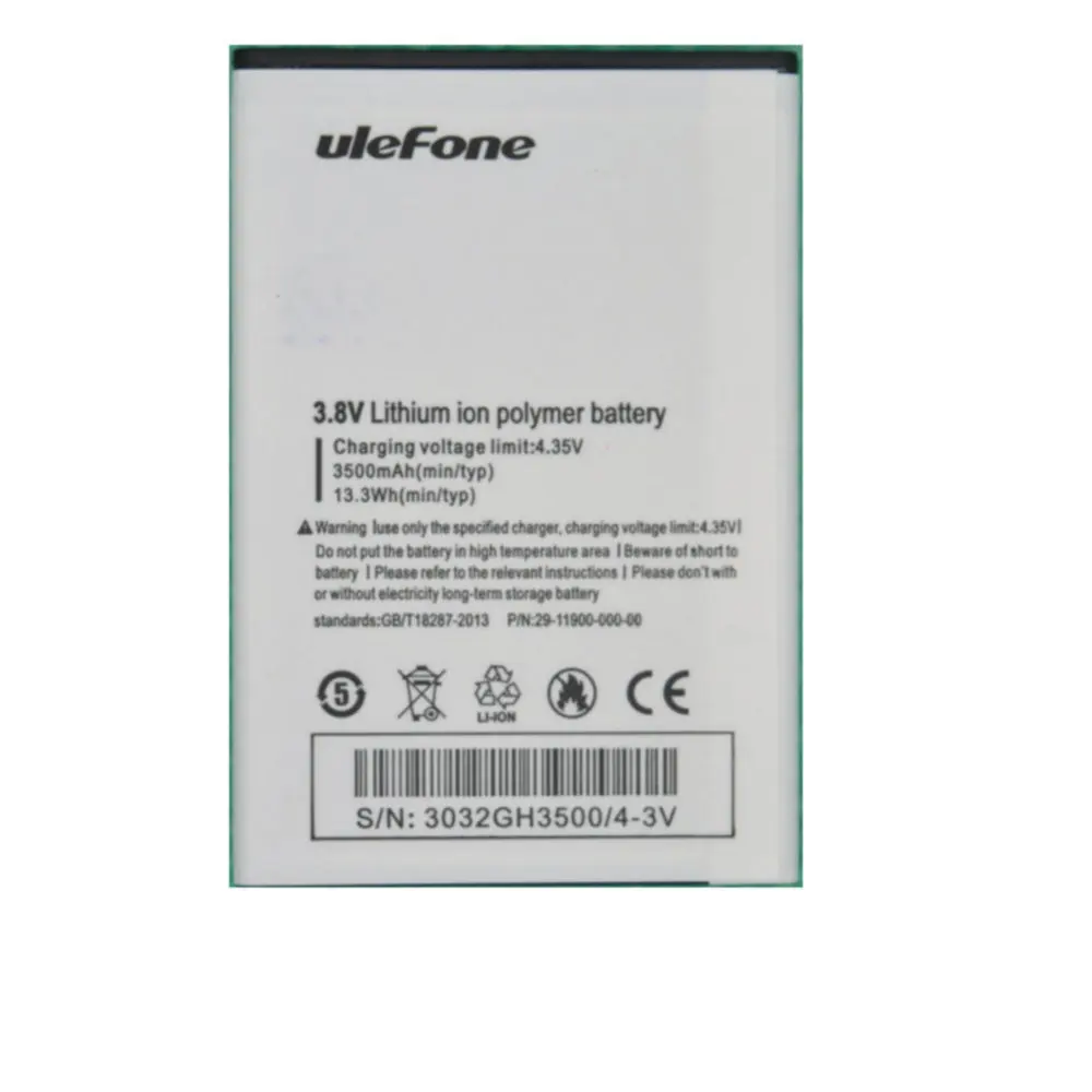 3500 мАч для uleFone U008 Pro 4G 5 0 дюймов MTK6737 смартфон батареи Высокое качество замена |