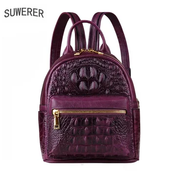 SUWERER 2019 New Genuine leather backpack designer brand quality leather alligator grain backpack quality women leather backpack
SUWERER 2019 New Genuine leather backpack designer brand quality leather alligator grain backpack quality women leather backpack