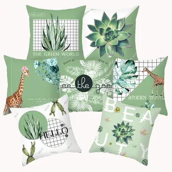 Tropical Green Plant Flower Cushion Cover Pillow Cover Decorative Pillows Decor Home Green Pattern housse de coussin Pillowcase
Tropical Green Plant Flower Cushion Cover Pillow Cover Decorative Pillows Decor Home Green Pattern housse de coussin Pillowcase