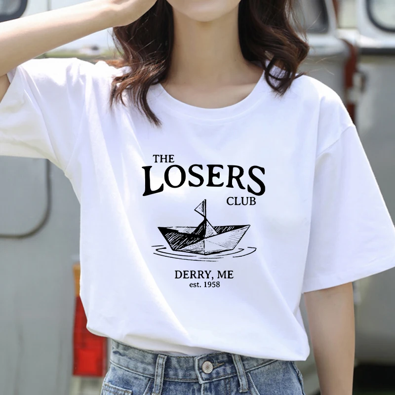 Футболка женская с коротким рукавом, Модный повседневный топ с принтом в стиле Харадзюку 90-х, уличная одежда, черный и белый цвета 
Футболка женская с коротким рукавом, Модный повседневный топ с принтом в стиле Харадзюку 90-х, уличная одежда, черный и белый цвета