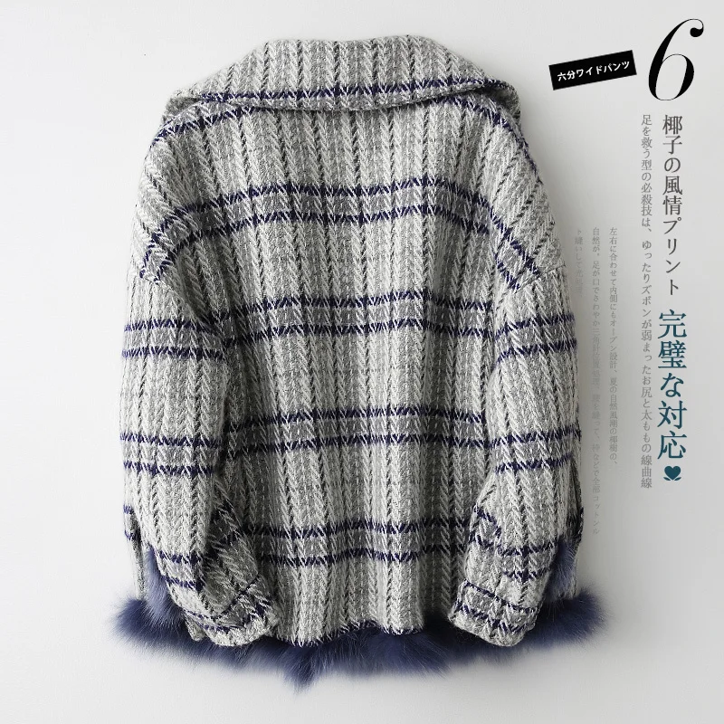 Fur Real Coat Female Natural Fox Fur Tweed Jacket Winter Jacket Women Woolen Coats Korean Jackets Chaqueta Mujer My3905 s s
Fur Real Coat Female Natural Fox Fur Tweed Jacket Winter Jacket Women Woolen Coats Korean Jackets Chaqueta Mujer My3905 s s