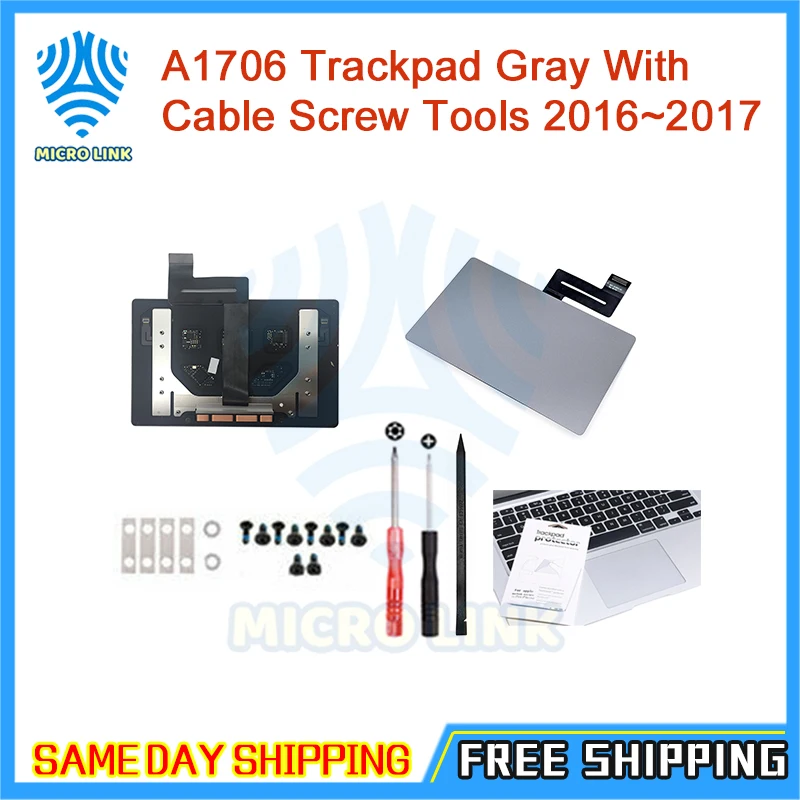 Цвет серый A1706 A1708 Force Touch Pad тачпад с трекпадом кабель для MacBook Pro retina 13 3 "Late 2016 Mid