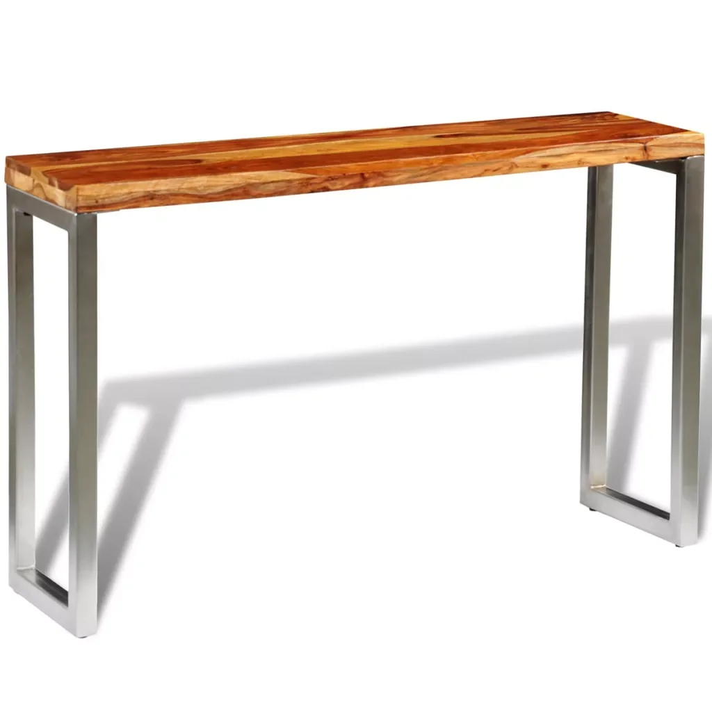 Solid Sheesham Wood Console Table with Steel Leg Simple Design Handmade Side Tables Coffee Tables Lamp/Plant Stands Desks Set
Solid Sheesham Wood Console Table with Steel Leg Simple Design Handmade Side Tables Coffee Tables Lamp/Plant Stands Desks Set