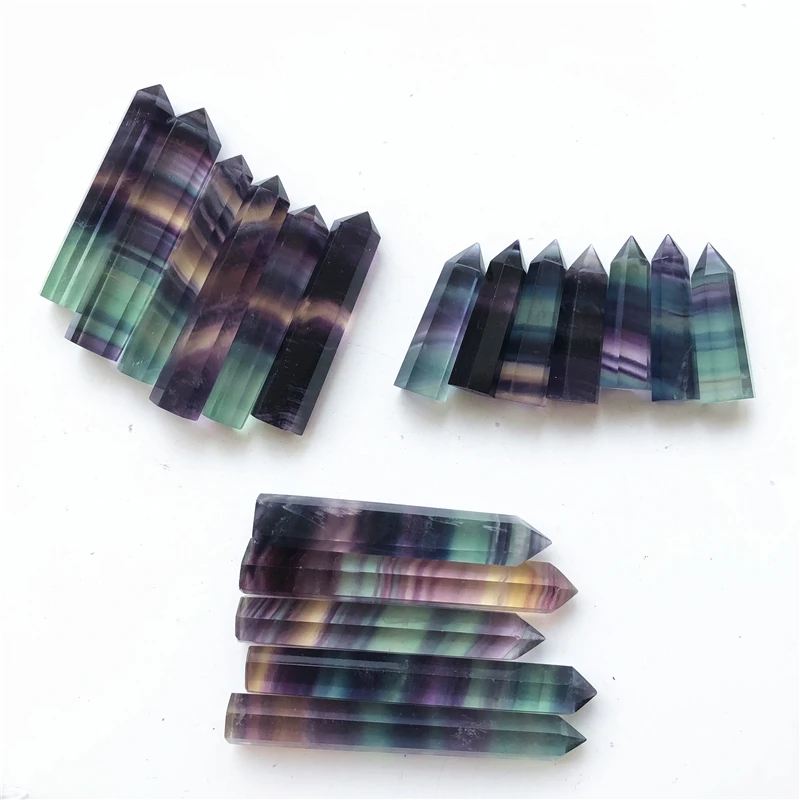 1 Piece Natural Purple Green Fluorite Quartz Crystal Point Healing Hexagonal Stone Wand Fluorspar Quartz Crystals 3 Sizes
1 Piece Natural Purple Green Fluorite Quartz Crystal Point Healing Hexagonal Stone Wand Fluorspar Quartz Crystals 3 Sizes