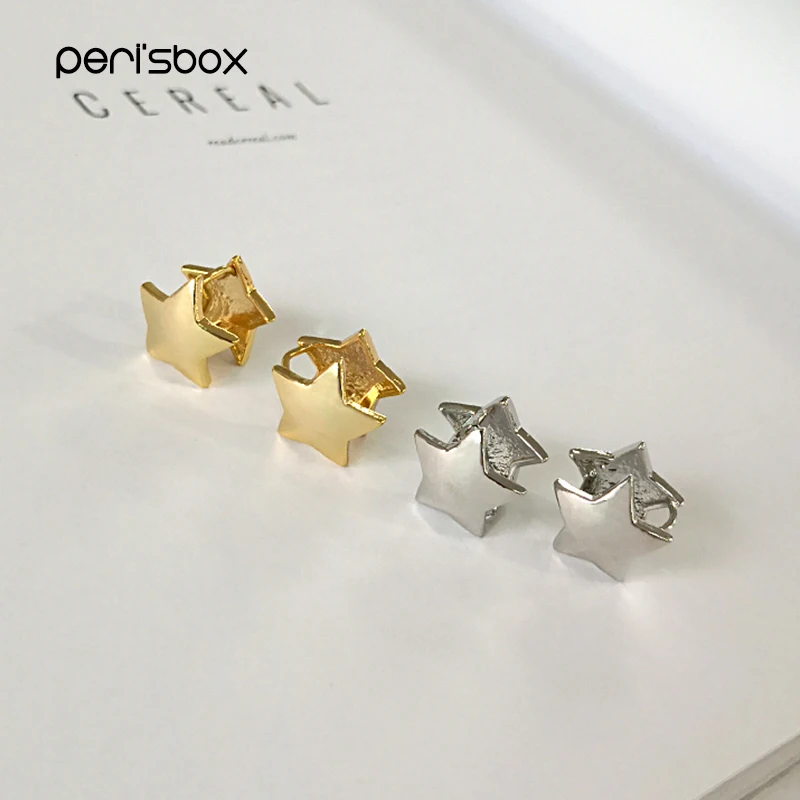 Peri'sBox Gold Silver Color Five-Pointed Star Hoop Earrings Pentagram Geometric Earrings for Women Delicate Earrings 2019 New 
Peri'sBox Gold Silver Color Five-Pointed Star Hoop Earrings Pentagram Geometric Earrings for Women Delicate Earrings 2019 New