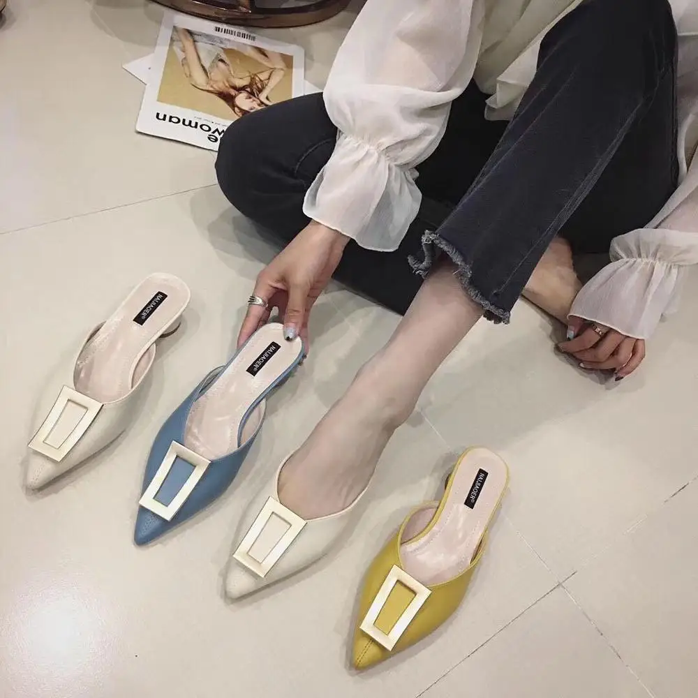 Square heel Cover Toe Med Shoes Slides Women's Slippers 2019 Shallow Platform Socofy Sliders Pointed New Soft Rubber PU Hoof
Square heel Cover Toe Med Shoes Slides Women's Slippers 2019 Shallow Platform Socofy Sliders Pointed New Soft Rubber PU Hoof