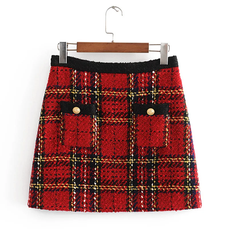 Elina Plaid Printed Lined Skirts Women Fashion Casual Mini Skirt Women Elegant Pockets Buttons A Line Skirts Female Ladies KH
Elina Plaid Printed Lined Skirts Women Fashion Casual Mini Skirt Women Elegant Pockets Buttons A Line Skirts Female Ladies KH