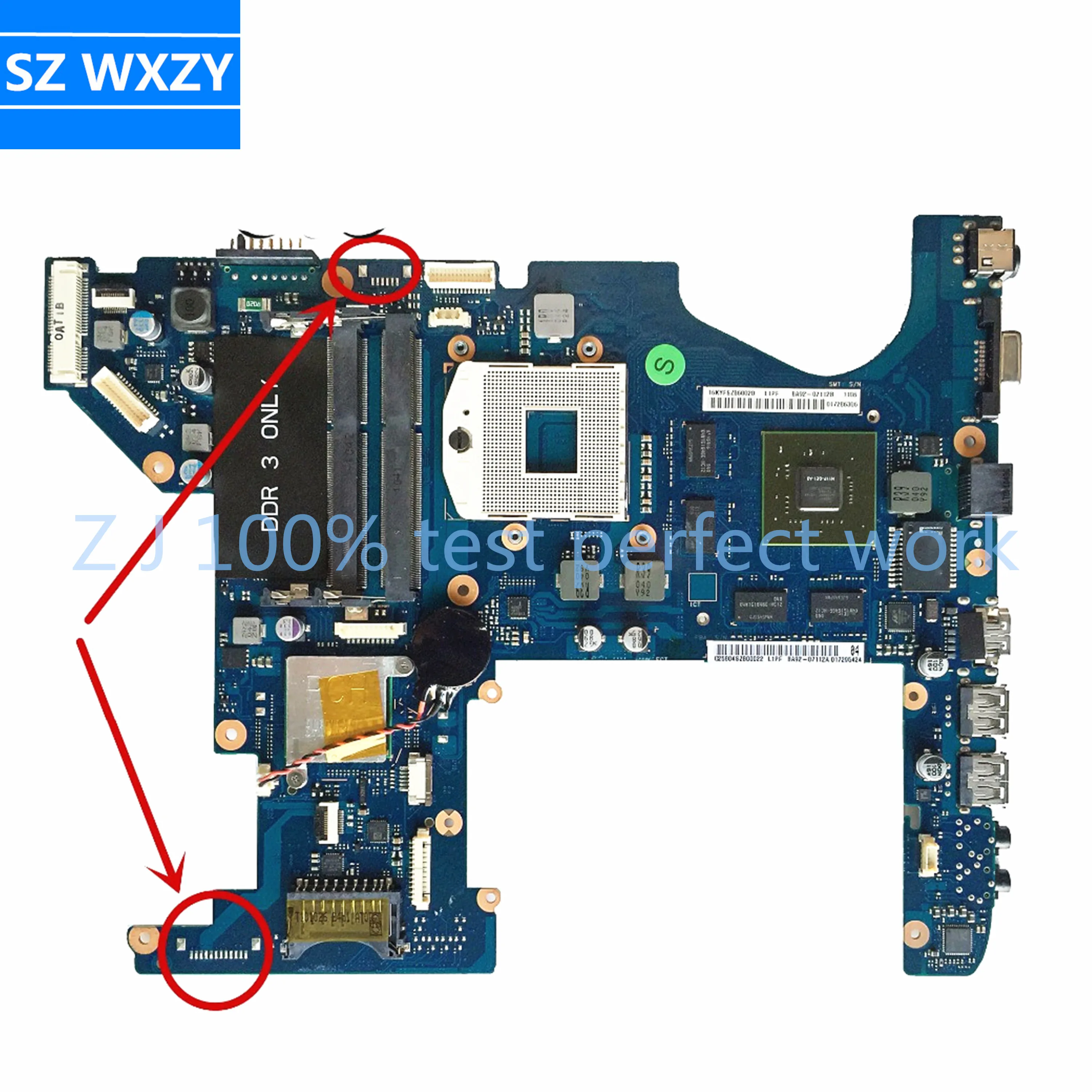 Материнская плата для ноутбука Samsung RF510 модель BA92-07112A GT 330M/1GB HM55 DDR3 MB 100%