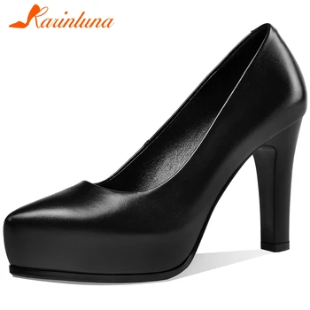 Karinluna New Arrivals 2020 Genuine Cow Leather Square Heels Office Pumps Woman Shoes Slip-On Platform Concise Shoes Women Pumps
Karinluna New Arrivals 2020 Genuine Cow Leather Square Heels Office Pumps Woman Shoes Slip-On Platform Concise Shoes Women Pumps