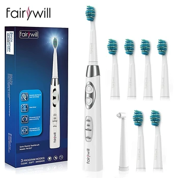 Fairywill Sonic Electric Toothbrushes for Adults USB Rechargeable Waterproof IPX7 Timer 3 Modes Teeth Whitening with 3 Head Gift
Fairywill Sonic Electric Toothbrushes for Adults USB Rechargeable Waterproof IPX7 Timer 3 Modes Teeth Whitening with 3 Head Gift