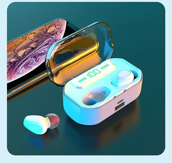 Wireless Bluetooth 5.0 Earbuds Headset TWS Earphones 9D Stereo Headphones IPX7 Subwoofer Volume Control Bluetooth Earphone
Wireless Bluetooth 5.0 Earbuds Headset TWS Earphones 9D Stereo Headphones IPX7 Subwoofer Volume Control Bluetooth Earphone