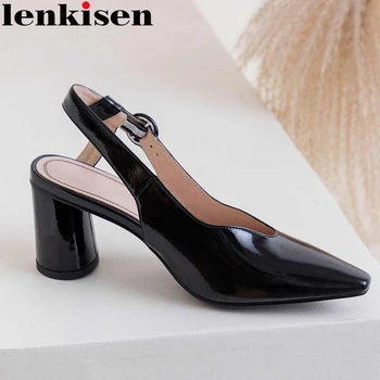 Lenkisen high quality office lady classic full grain leather small square toe thick high heels buckle straps fashion pumps L88
Lenkisen high quality office lady classic full grain leather small square toe thick high heels buckle straps fashion pumps L88