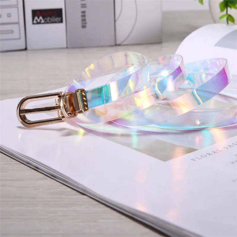 1PC Transparent Women Laser Holographic Rainbow Clear Pin Buckle Wide Belt Waist Bands Strap Ladies Invisible Punk Waistband
1PC Transparent Women Laser Holographic Rainbow Clear Pin Buckle Wide Belt Waist Bands Strap Ladies Invisible Punk Waistband