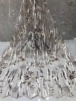 embroiderd lace fabric BZL-2001019 with sequins and beads beautiful Nigerian sequins lace fabric for party dress 
embroiderd lace fabric BZL-2001019 with sequins and beads beautiful Nigerian sequins lace fabric for party dress