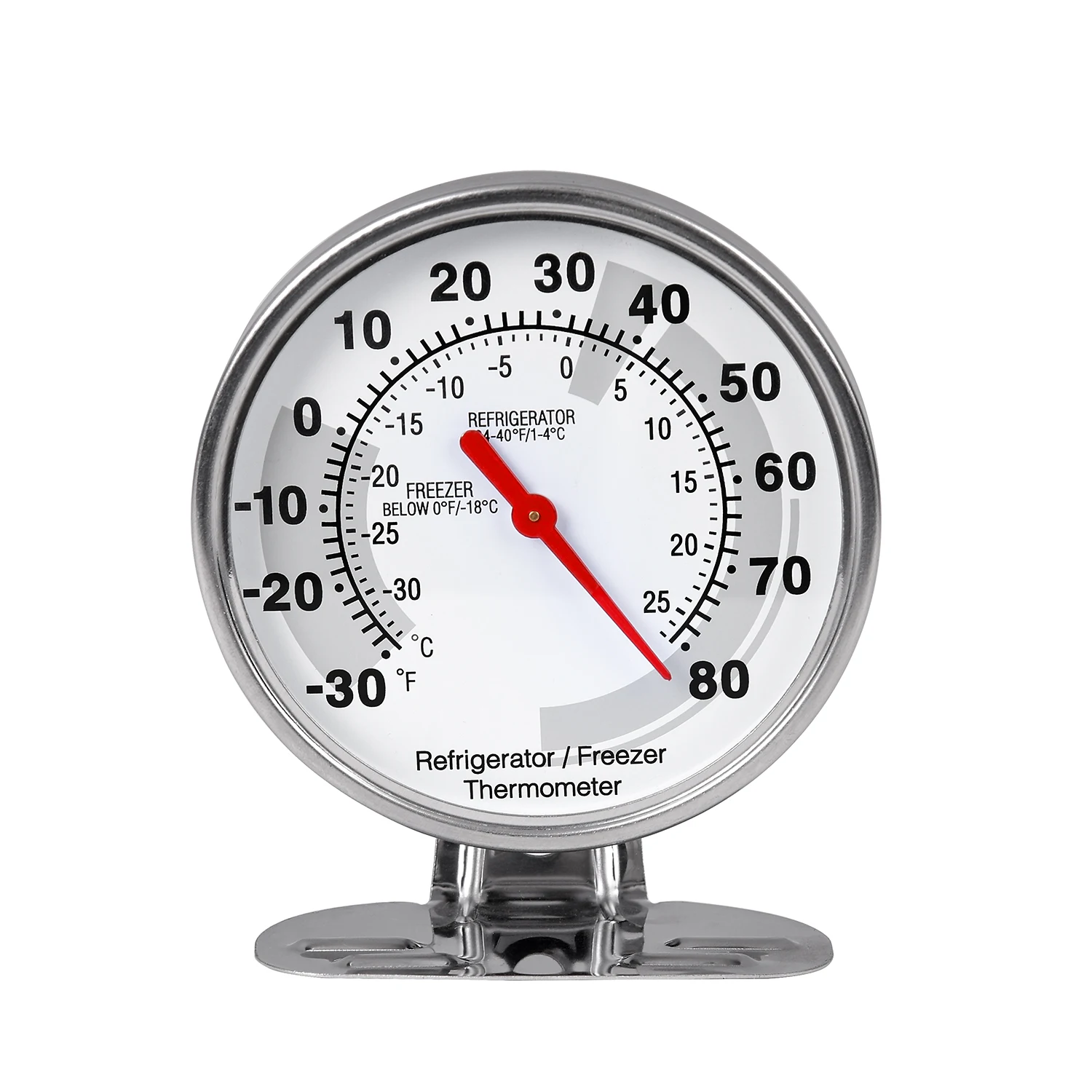 Stainless Steel Freezer Refrigerator Thermometer High Accuracy Large Dial Fridge Temperature Gauge Measure Tool -35~27 Degrees
Stainless Steel Freezer Refrigerator Thermometer High Accuracy Large Dial Fridge Temperature Gauge Measure Tool -35~27 Degrees