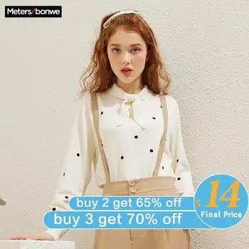 Metersbonwe 2020 New Knitted Sweater Women Pullovers Lace up Women Sweaters Loose Chic Dot comfortable sweater 716857
Metersbonwe 2020 New Knitted Sweater Women Pullovers Lace up Women Sweaters Loose Chic Dot comfortable sweater 716857