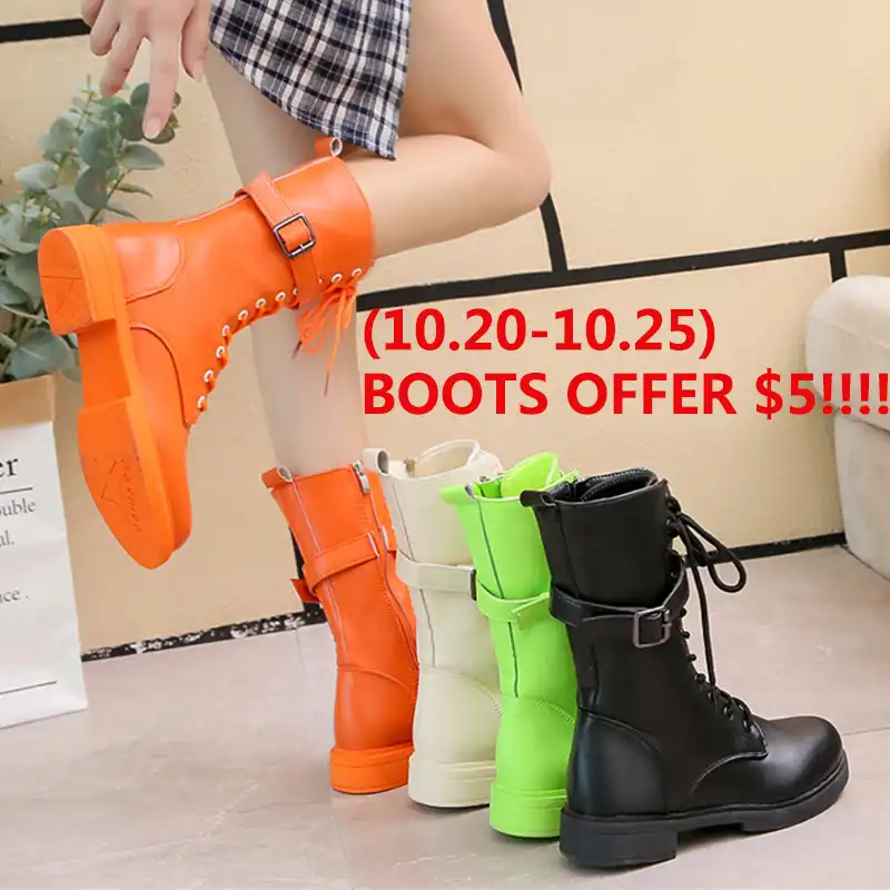 combat boots colorful