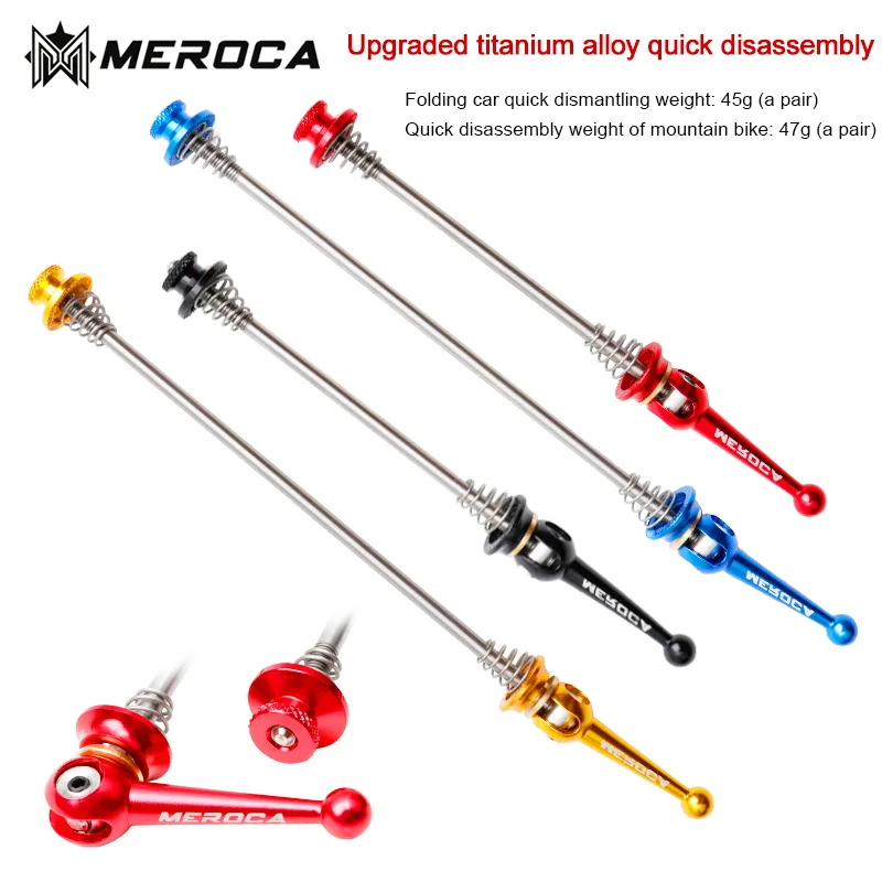 1 Pair Bicycle Bike Wheel Hub Quick Release QR Front Rear Axle Skewer 47g Red Black Titanium alloy Bicycle Skewer
1 Pair Bicycle Bike Wheel Hub Quick Release QR Front Rear Axle Skewer 47g Red Black Titanium alloy Bicycle Skewer