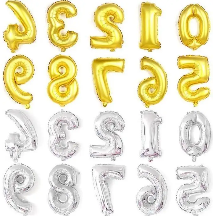 100pcs/lot 40 Inch 0-9 Gold/silver Foil Number Balloons Birthday Wedding Party Decoration Helium Inflatable Balloon Globo
100pcs/lot 40 Inch 0-9 Gold/silver Foil Number Balloons Birthday Wedding Party Decoration Helium Inflatable Balloon Globo