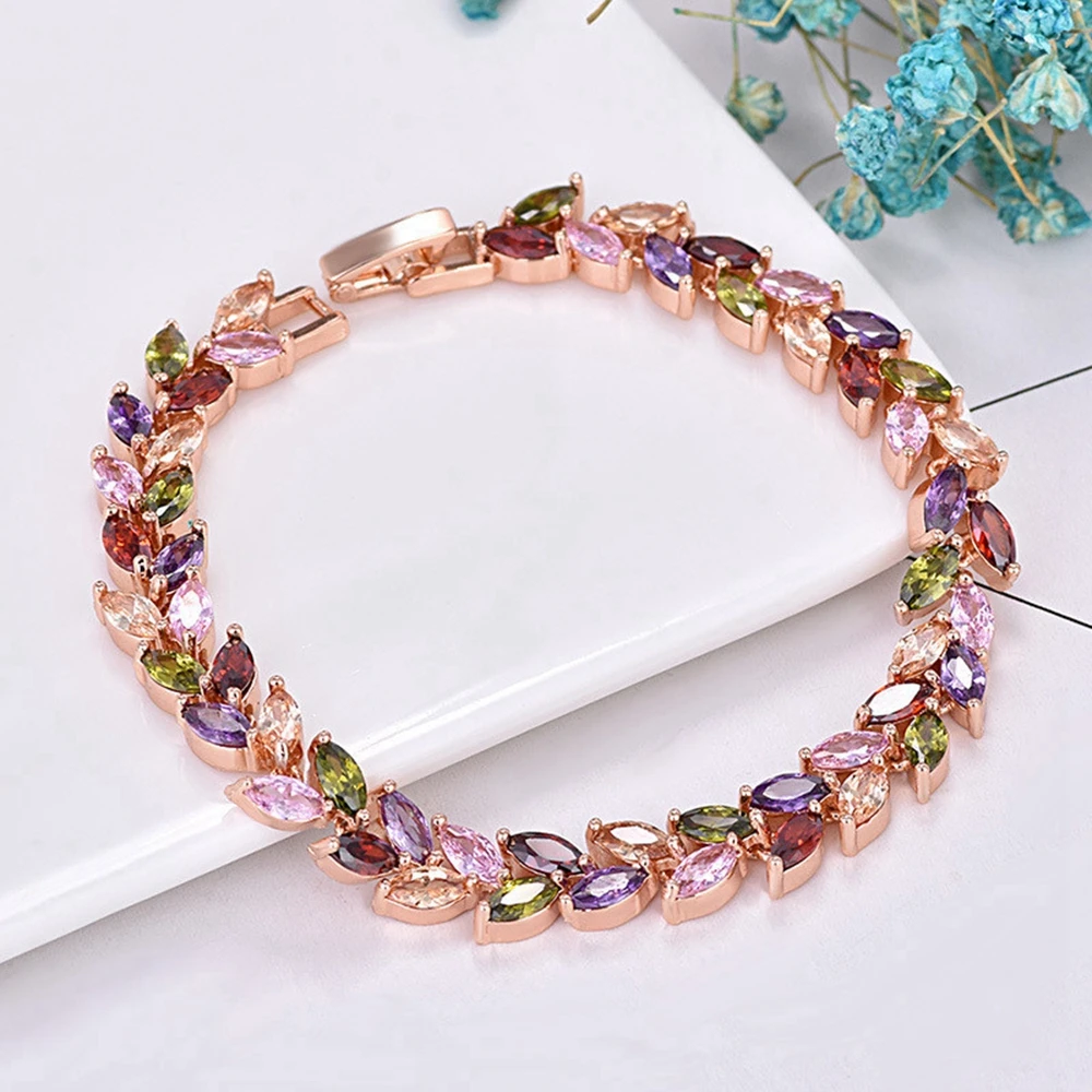 Multicolored Wrist Chain Bracelet Women Jewelry Gift Gold Filled Classic Pretty Accessories
Multicolored Wrist Chain Bracelet Women Jewelry Gift Gold Filled Classic Pretty Accessories