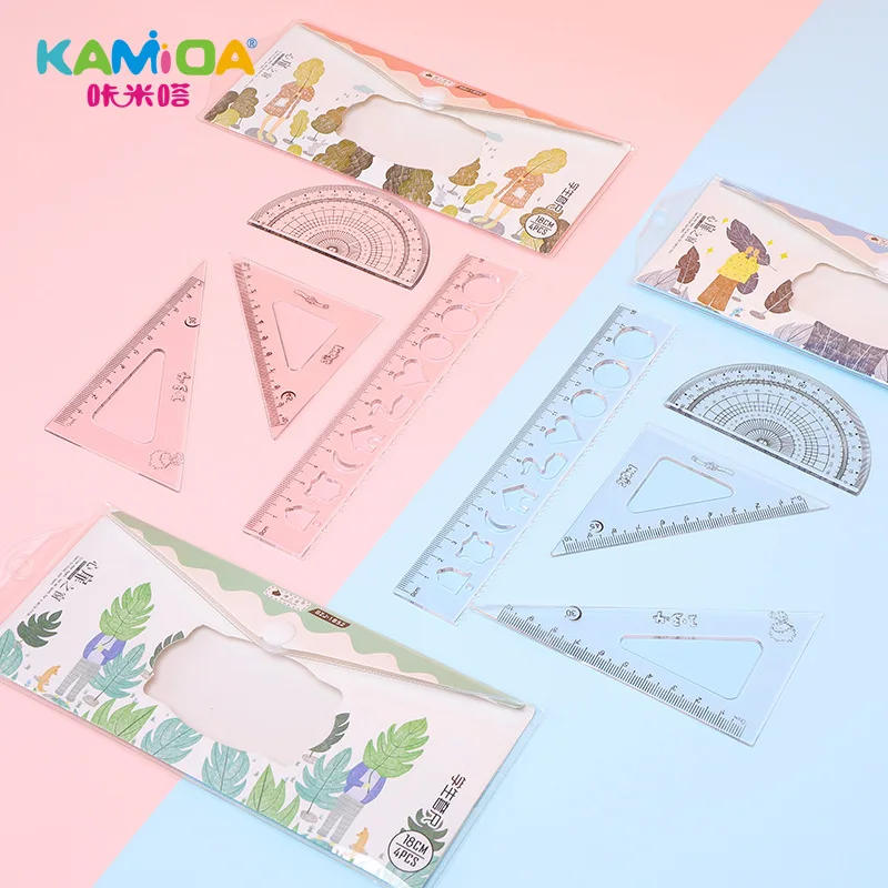 Sandro Ruler Four Pieces Plastic Ruler Set Exam Dedicated Ruler Durable Wearable Ruler
Sandro Ruler Four Pieces Plastic Ruler Set Exam Dedicated Ruler Durable Wearable Ruler