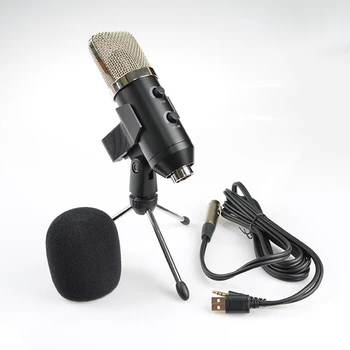 USB Studio Condenser Microphone Kit for PC Professional Large Diaphragm Singing Microphone for Living PC KTV Meeting Recording
USB Studio Condenser Microphone Kit for PC Professional Large Diaphragm Singing Microphone for Living PC KTV Meeting Recording