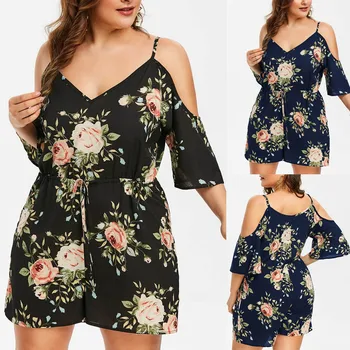 V-Neck Romper bodysuit jumpsuit комбинезон женский ropa mujer Fashion Womens Plus Size Floral Cold Shoulder Jumpsuit Bodysuit
V-Neck Romper bodysuit jumpsuit комбинезон женский ropa mujer Fashion Womens Plus Size Floral Cold Shoulder Jumpsuit Bodysuit