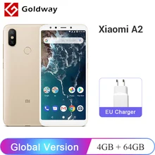 Versão global xiao mi a2 4 gb 64 gb 5.99 "18:9 tela cheia snapdragon 660 octa núcleo 20.0mp ai câmera dupla android um celular(Hong Kong,China)