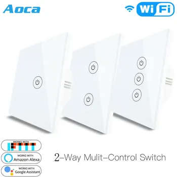 EU UK 2 Way WiFi Smart Multi-Control Switch for Light Work with Alexa Google Home No Hub Required Smart Life APP Remote Control
EU UK 2 Way WiFi Smart Multi-Control Switch for Light Work with Alexa Google Home No Hub Required Smart Life APP Remote Control
