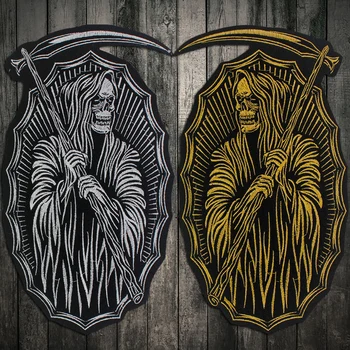 Sickle Skull Embroidered Patches for Full Back Size of Jackets Motorcycle Biker Iron On Patch 28.2cm High Free Shipping
Sickle Skull Embroidered Patches for Full Back Size of Jackets Motorcycle Biker Iron On Patch 28.2cm High Free Shipping