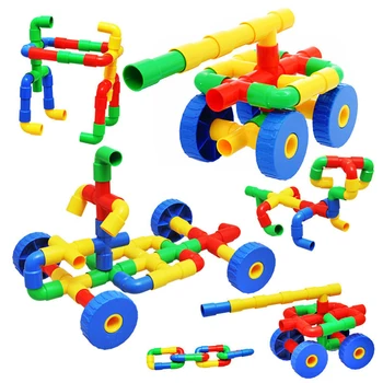 Pipe Building Blocks Set With 4 Wheel Construction Toys Fine Motor Skills For Kids Children
Pipe Building Blocks Set With 4 Wheel Construction Toys Fine Motor Skills For Kids Children