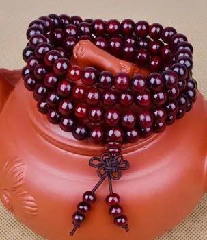 Natural Red Rosewood 108 Bead Bracelet
Natural Red Rosewood 108 Bead Bracelet