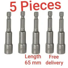 5Pcs Hex Socket 8 Mm Magnetic Tech Screw Driver Tek Bit Drill Nut Setter Roofing Cladding
5Pcs Hex Socket 8 Mm Magnetic Tech Screw Driver Tek Bit Drill Nut Setter Roofing Cladding