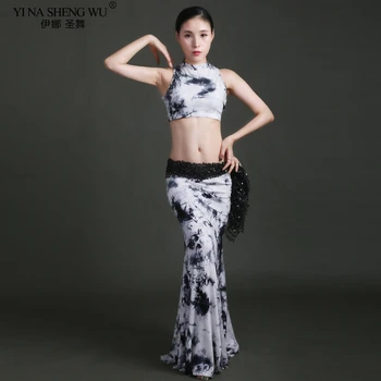 Belly Dance Practice Costume 2pcs Set Top Skirt Women Oriental Dance Tie-dye Mermaid Split Skirt BellyDance Performance Wear
Belly Dance Practice Costume 2pcs Set Top Skirt Women Oriental Dance Tie-dye Mermaid Split Skirt BellyDance Performance Wear
