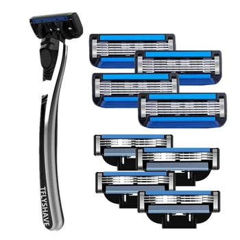 TFLYSHAVE Man Manual Shaver Razor Blade 5 Layer and 3 Layer Shaving Razor Cartridge with Trimmer Blade(1 Handle &N* Cartridges)
TFLYSHAVE Man Manual Shaver Razor Blade 5 Layer and 3 Layer Shaving Razor Cartridge with Trimmer Blade(1 Handle &N* Cartridges)