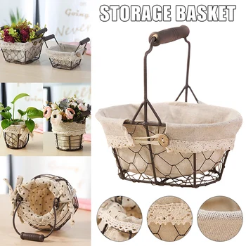 Newly 1/2PCS Portable Wrought Iron Storage Basket with Cloth Liner Handheld Waterproof Storage Basket
Newly 1/2PCS Portable Wrought Iron Storage Basket with Cloth Liner Handheld Waterproof Storage Basket