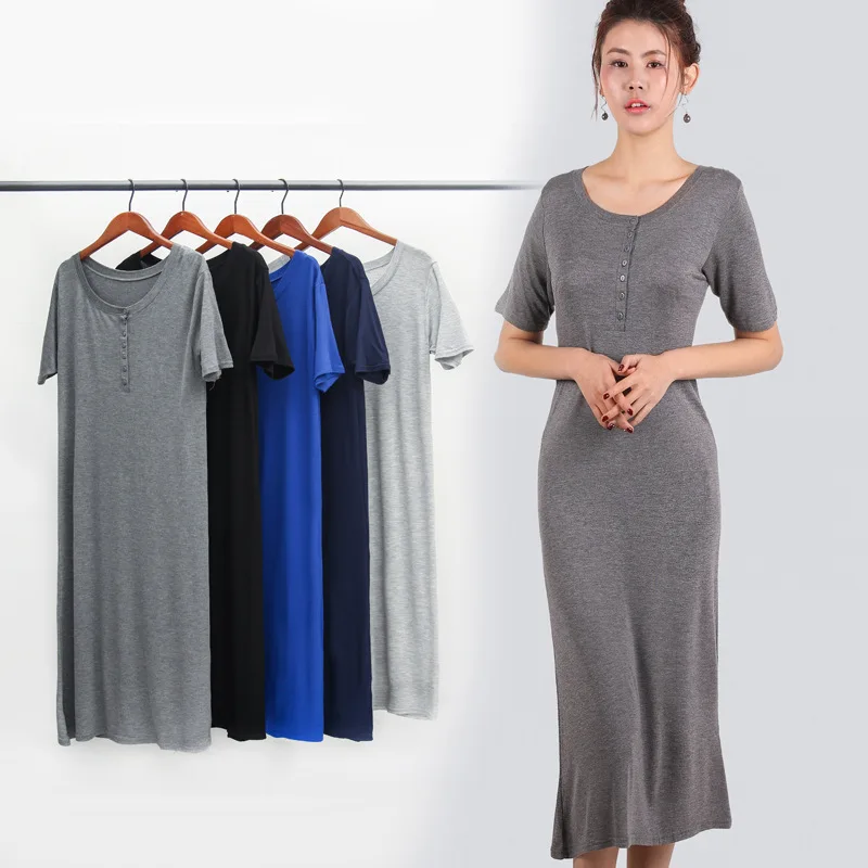 2018 New Style Modal Short-sleeve Dress 8 Buckle Base Skirt Versatile round Tie Button Long Skirts Women's
2018 New Style Modal Short-sleeve Dress 8 Buckle Base Skirt Versatile round Tie Button Long Skirts Women's