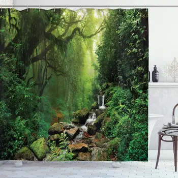 Green Brown Rainforest Shower Curtain Forest Nepal Footpath Wildlife Spring Plant and Stones Moisture Water Print
Green Brown Rainforest Shower Curtain Forest Nepal Footpath Wildlife Spring Plant and Stones Moisture Water Print