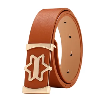 Women Men Belt Metal Hollow Hexagon Buckle Leather Belt Simple Waistband Belt For Pants pasek damski cinturones para hombre #H 
Women Men Belt Metal Hollow Hexagon Buckle Leather Belt Simple Waistband Belt For Pants pasek damski cinturones para hombre #H