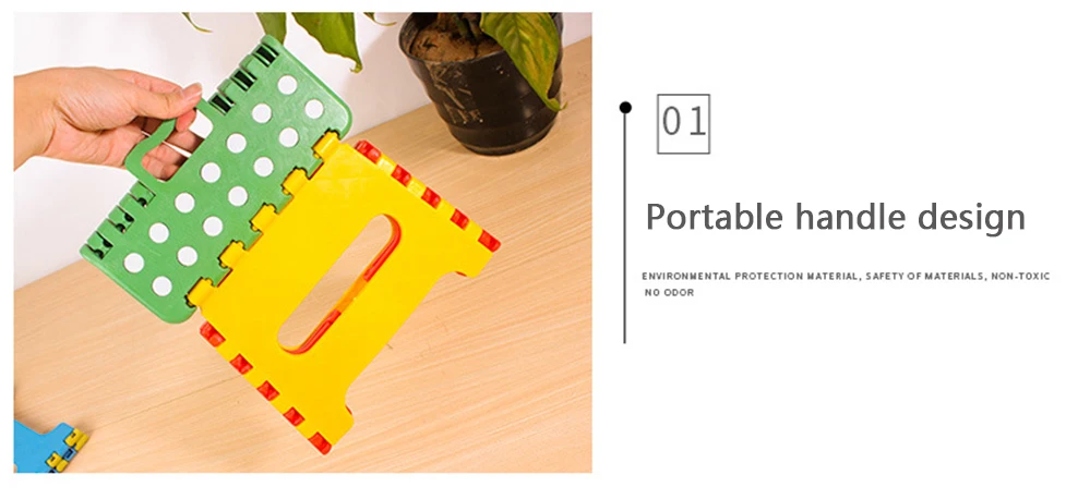 2PCS children stool Small dot plastic folding stool With handle Portable colorful small bench Children's furniture 2PCS children stool Small dot plastic folding stool With handle Portable colorful small bench Children's furniture