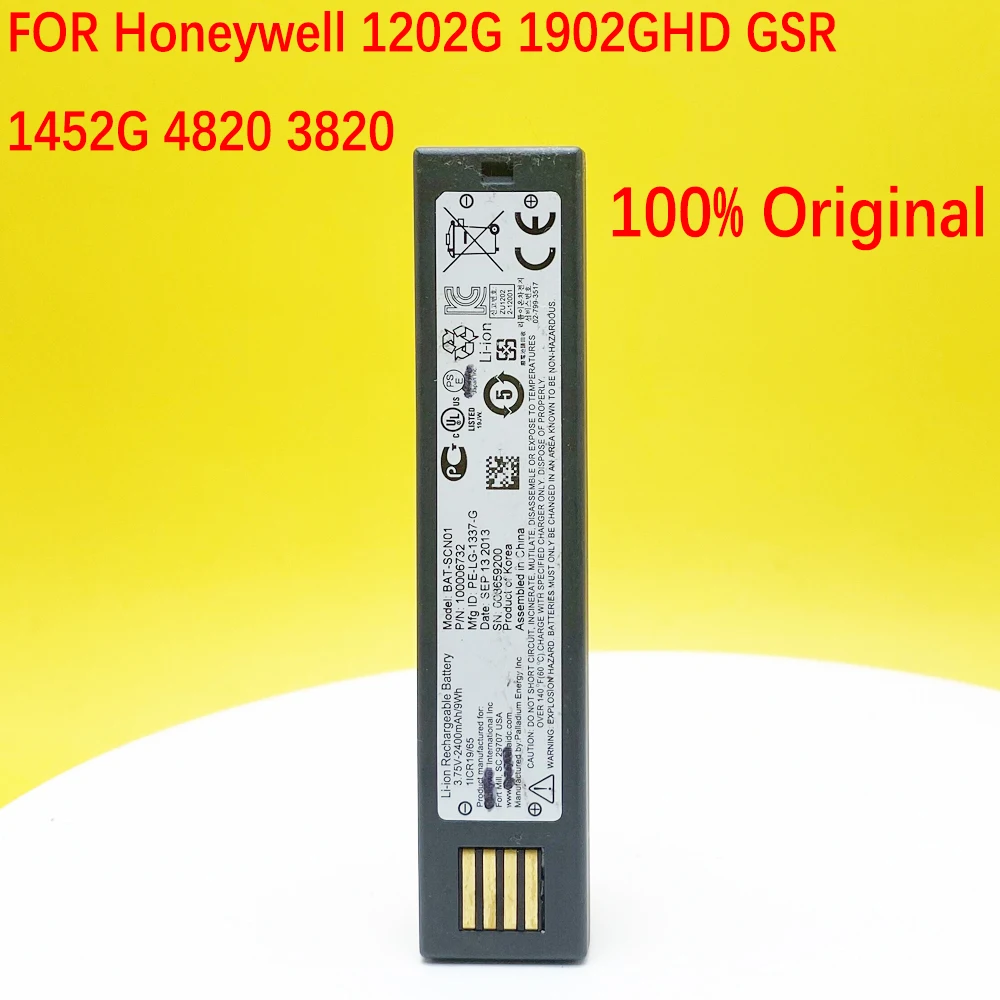Б/у оригинальный аккумулятор BAT-SCN01 для Honeywell1 1902GHD 1911i 1452g 1902GSR 5620 4620 1452G сканер