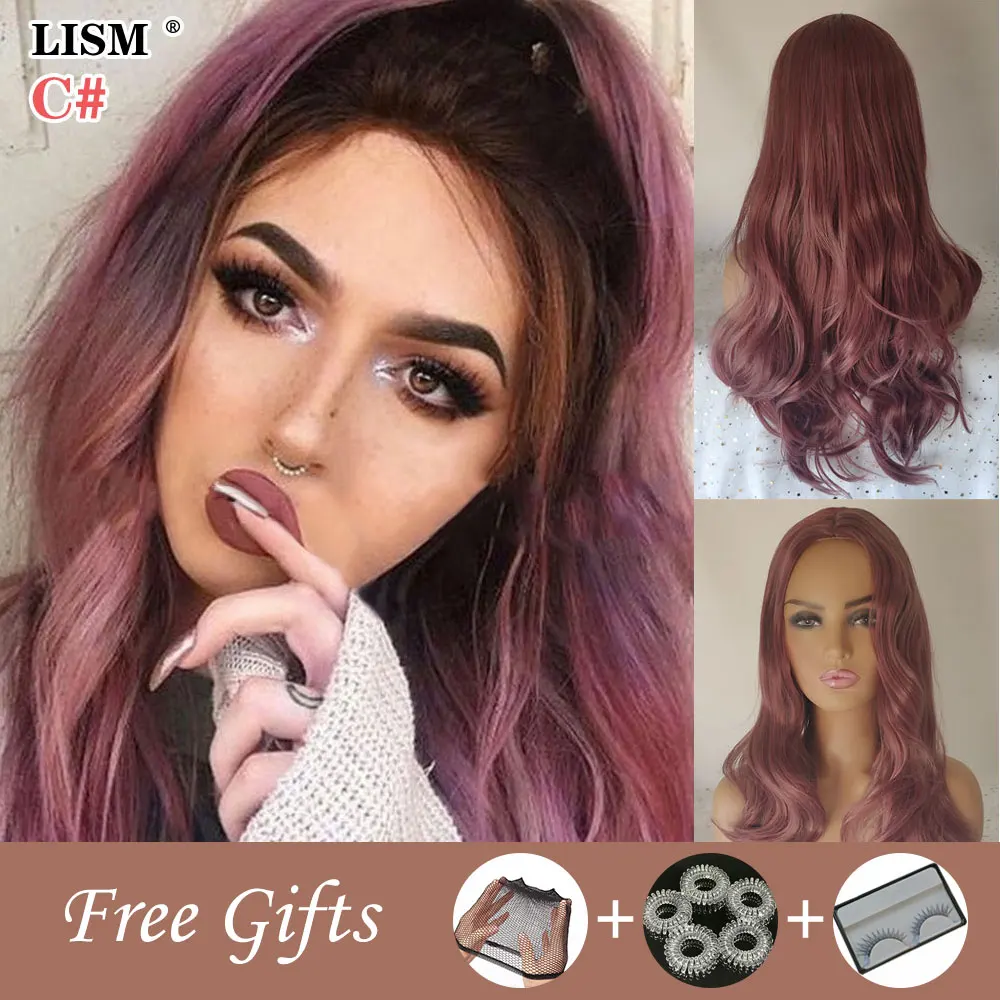 

New Fashion Women Long Wave Wigs Centre Parting Loose Curly Cosplay Blonde Synthetic Wig Peluca Realista Mujer Pelo Natural