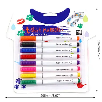 8Pcs Clothes Textile Markers Paint Pens DIY Crafts T-shirt Pigment Painting Pen Writing Liner Marker Pen
8Pcs Clothes Textile Markers Paint Pens DIY Crafts T-shirt Pigment Painting Pen Writing Liner Marker Pen