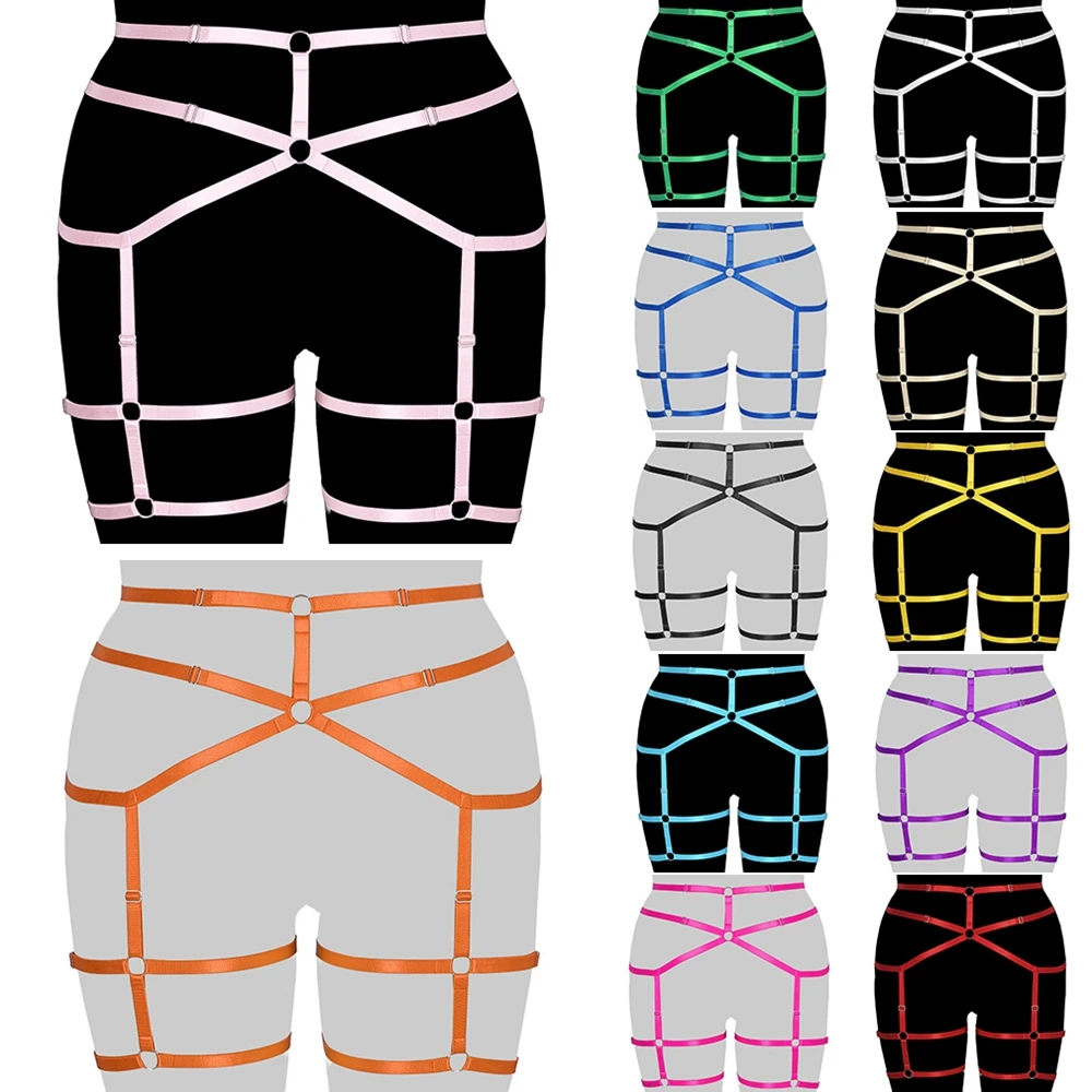 

Elastic Bdsm Adjust Strappy Stockings Belt Plus Size Fetish Body Harness Goth Women's Harness Garter Belt Bondage Sexy Lingerie