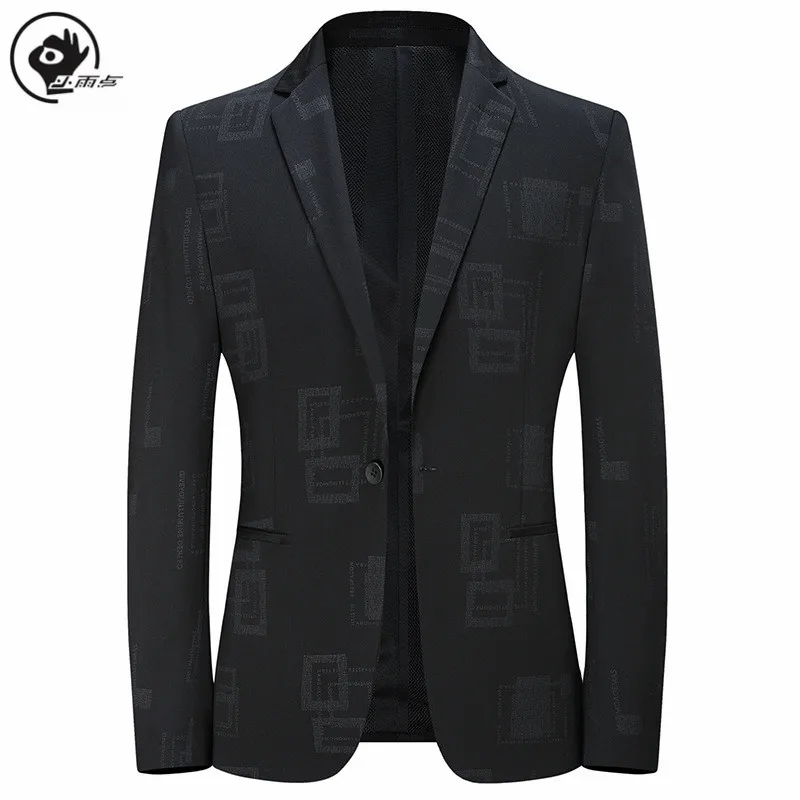 Little Raindrop Suit Jacket Mens Brand High Quality Elasticity Male Blazer Printed Single-breasted Korean Style Clothing Men
Little Raindrop Suit Jacket Mens Brand High Quality Elasticity Male Blazer Printed Single-breasted Korean Style Clothing Men