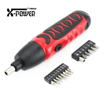 X-power Mini Electric Cordless Screwdriver Set 6V AA Battery 14Pcs Bits Power Tool Bidirectional Switch Electronic Device Repair
X-power Mini Electric Cordless Screwdriver Set 6V AA Battery 14Pcs Bits Power Tool Bidirectional Switch Electronic Device Repair